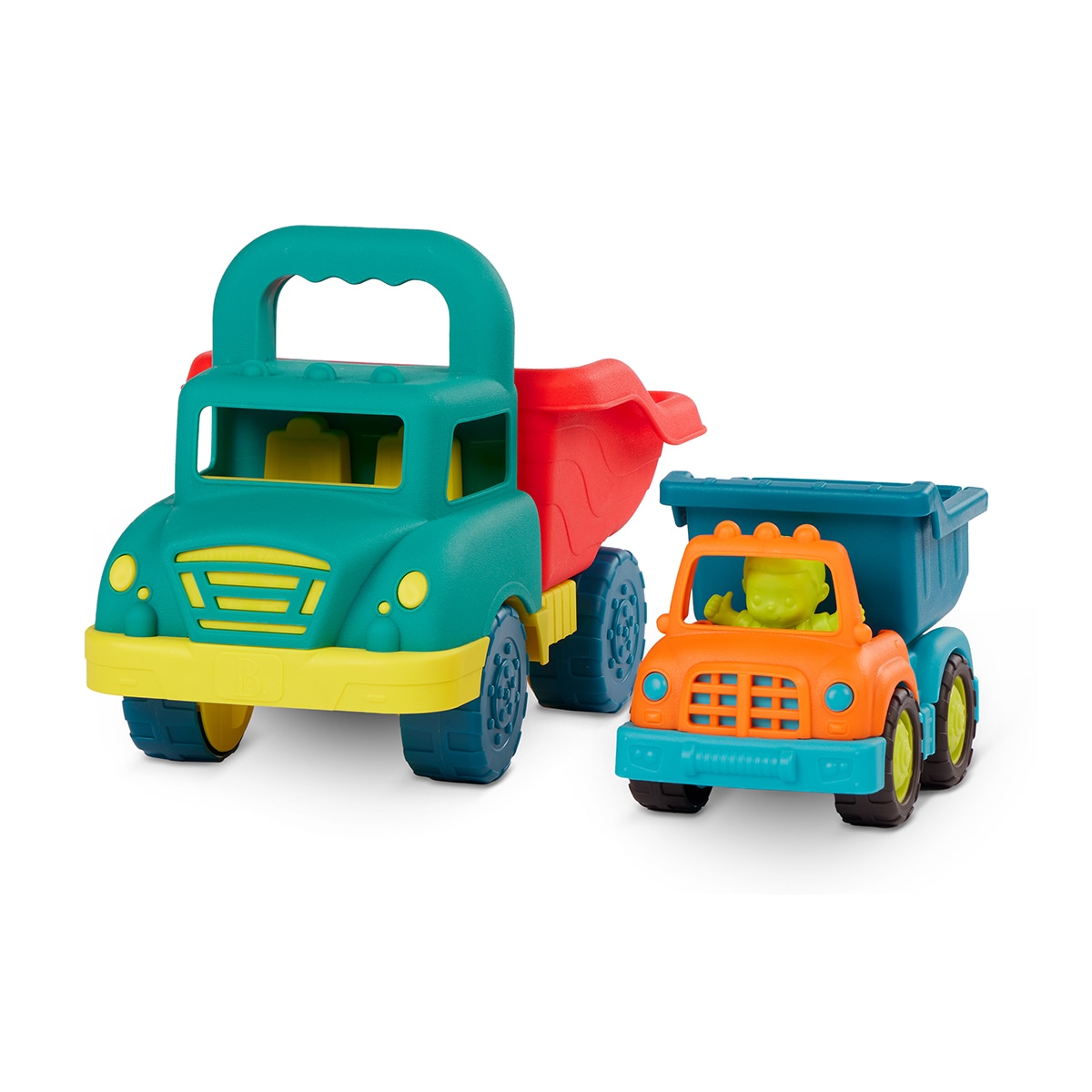 Set 2 Camiones Volquete con Figura & Moldes B.Toys 2
