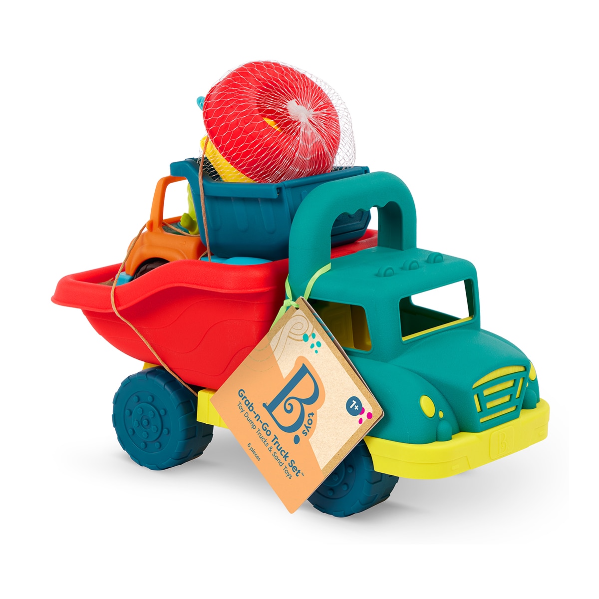 Set 2 Camiones Volquete con Figura & Moldes B.Toys 5
