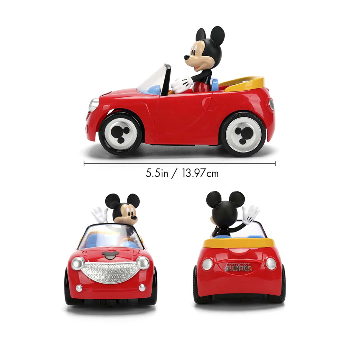 Radio control Mickey Roadster 14 cm con figura no extraible Disney-Mickey Jada 5