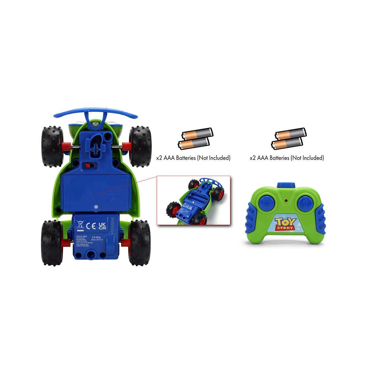 Radio control Toy Story Buggy 1:32 fácil de usar Disney-Pixar Jada 8