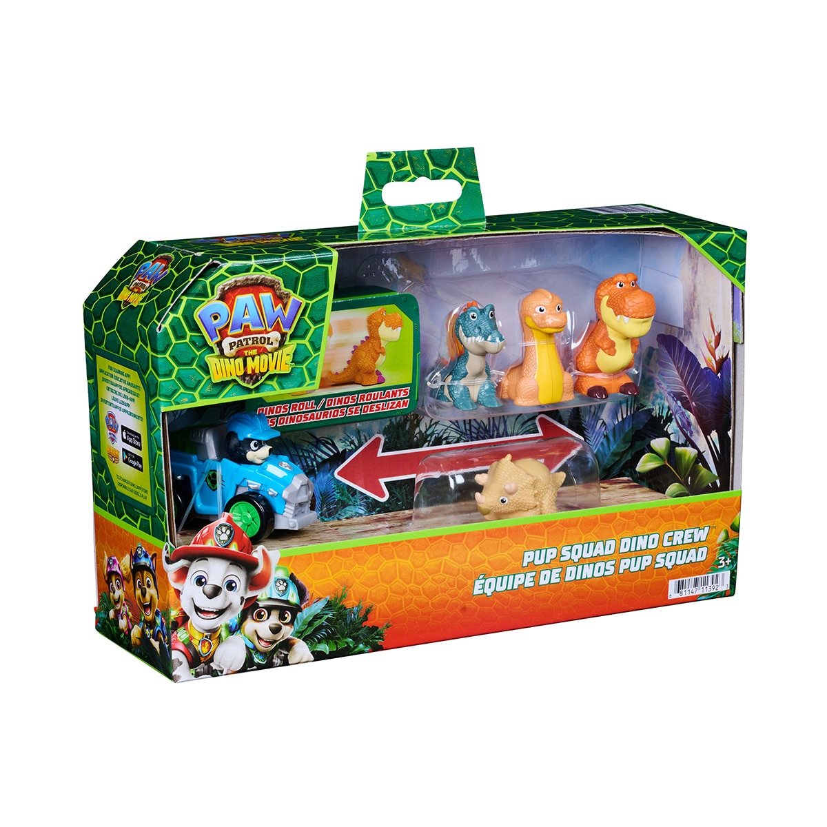Set de figuras Rex & Crew Dino Pup Squad Pack Patrulla Canina Paw Patrol 6