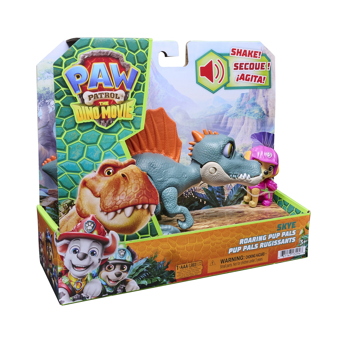 Figura do Dinossauro Roaring Pup Pals com a Skye 8