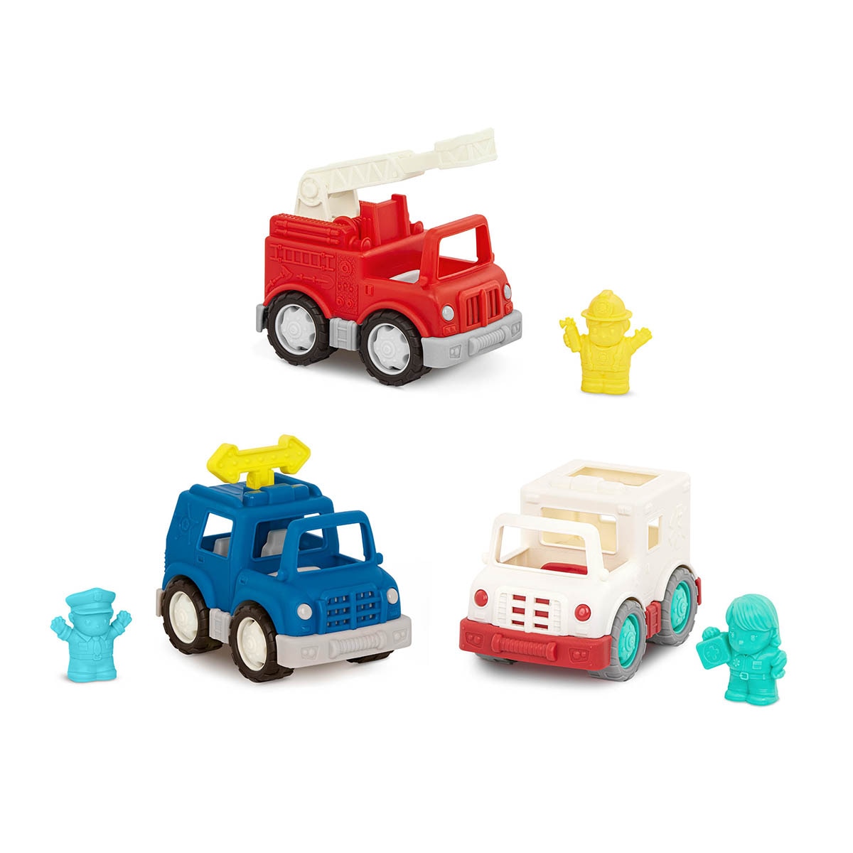 Imagen 0 de Juego de 3 Mini Vehículos de Emergencia Battat