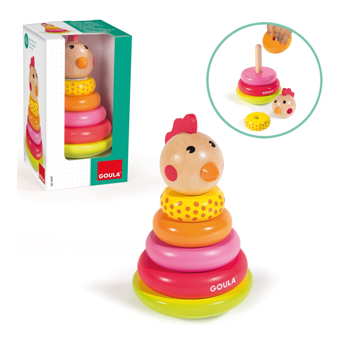 Brinquedo Empilhável A Galinha Multicolor 3