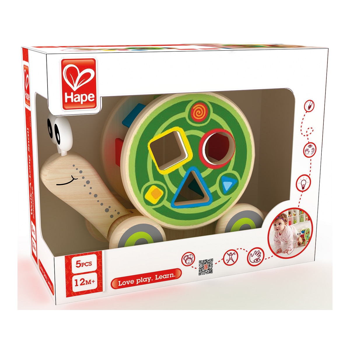 Caracol arrastre juguete de madera Hape 2
