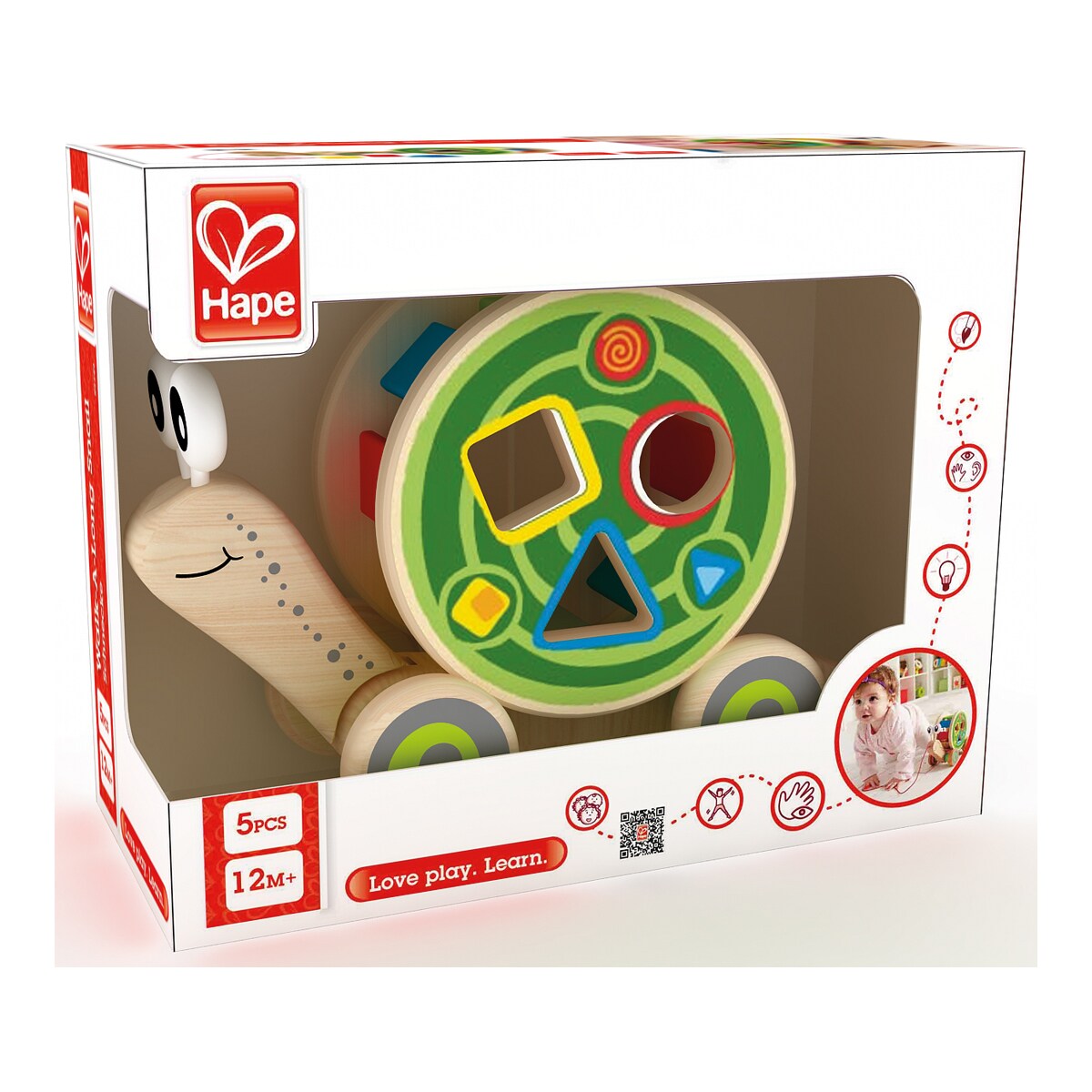 Caracol arrastre juguete de madera Hape 2