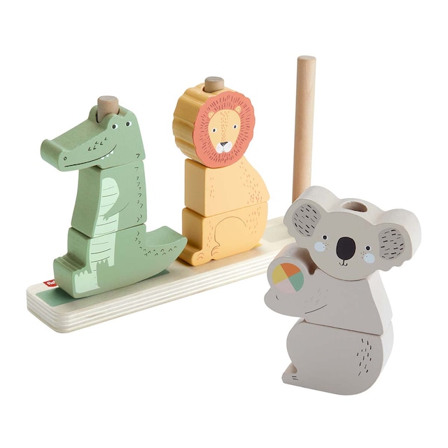 Bloques madera apilables de animales Fisher-Price