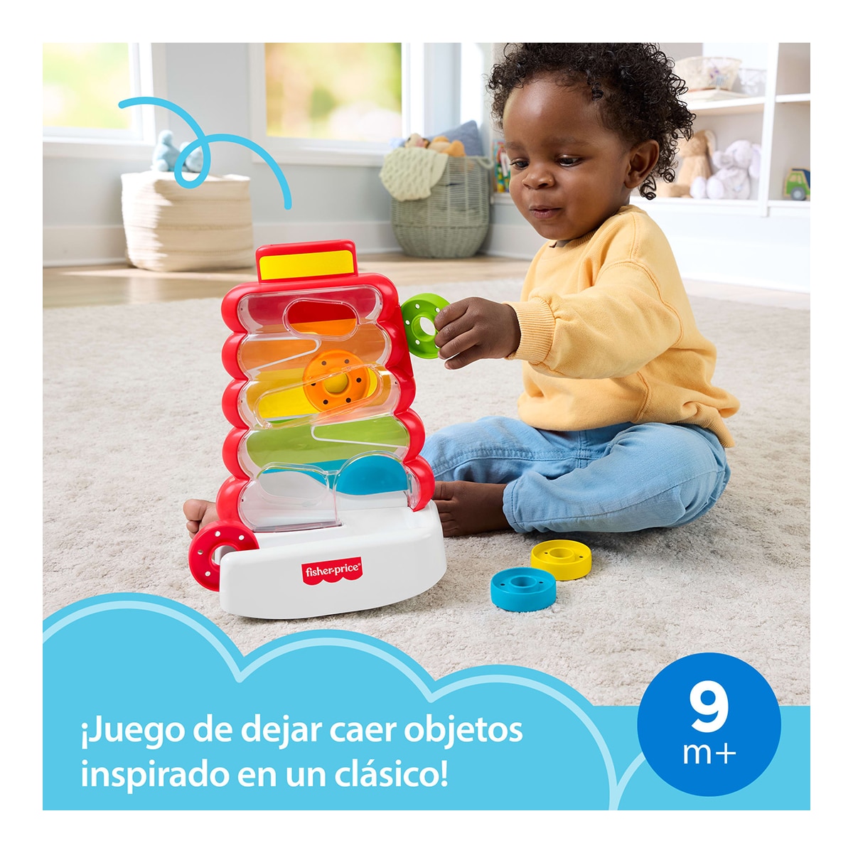 Juguete para bebés Pila de aros que caen Fisher-Price 2