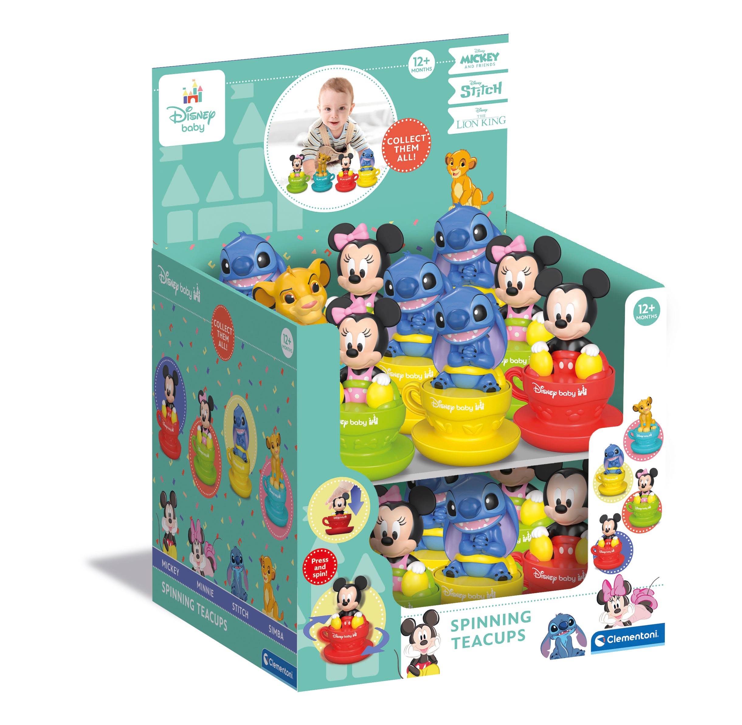 Peonza Baby Disney Personajes giratorios Clementoni 2