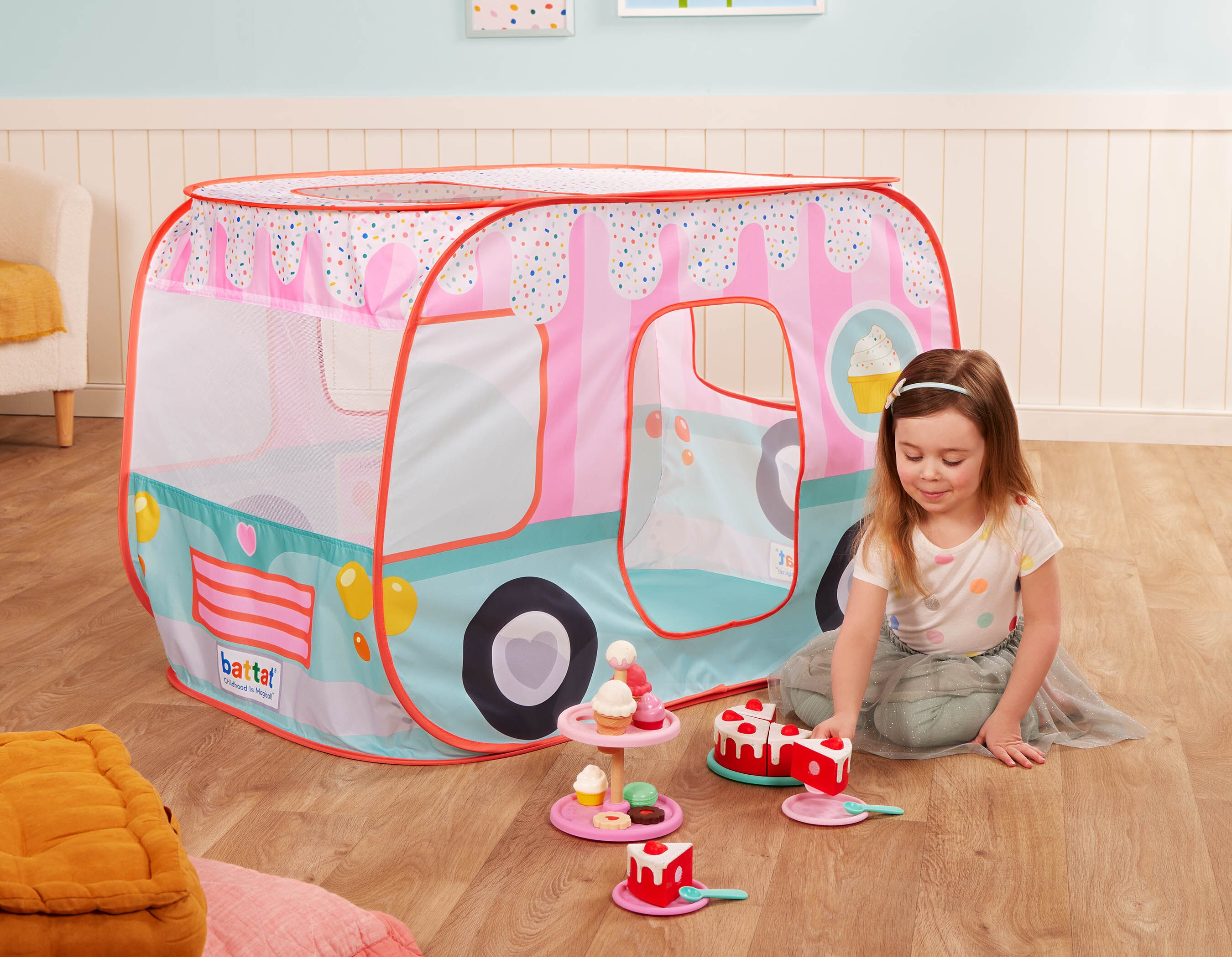 Tienda de campaña Pop Up, camión de dulces 29 Piezas Battat 3