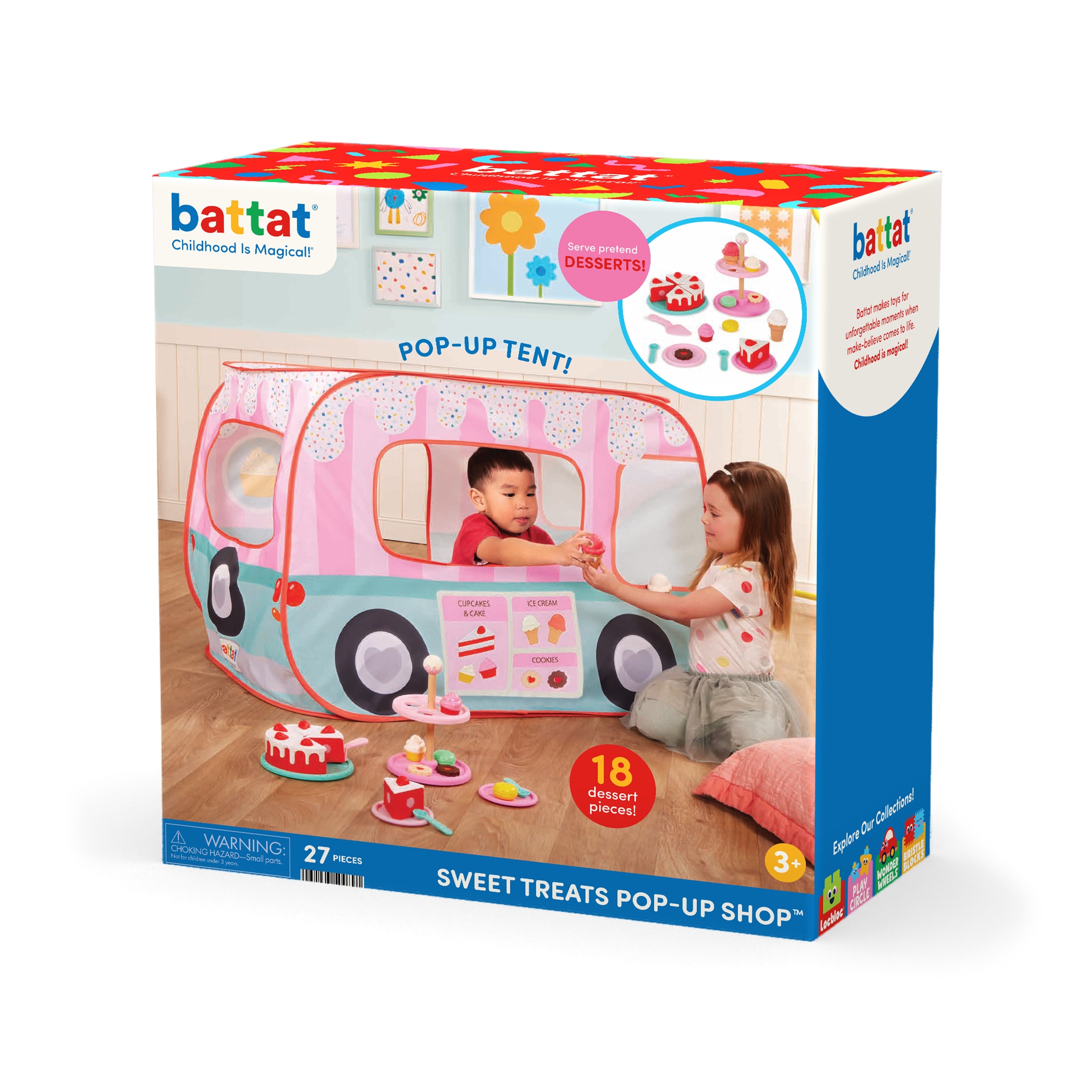 Tienda de campaña Pop Up, camión de dulces 29 Piezas Battat 13