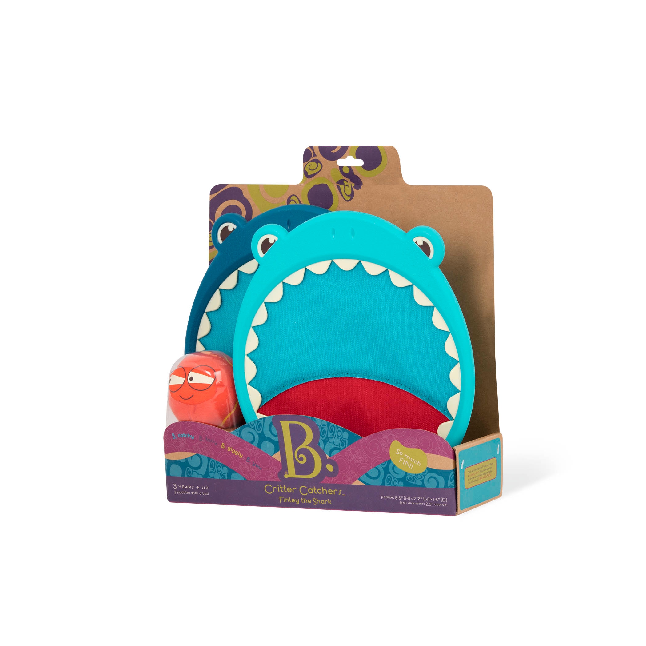 Juego velcro tiburon lanza y atrapa pelota B Toys 7