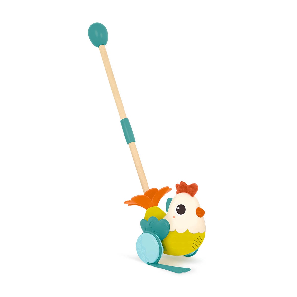 B.TOYS - Gallina con palo madera para empujar B Toys