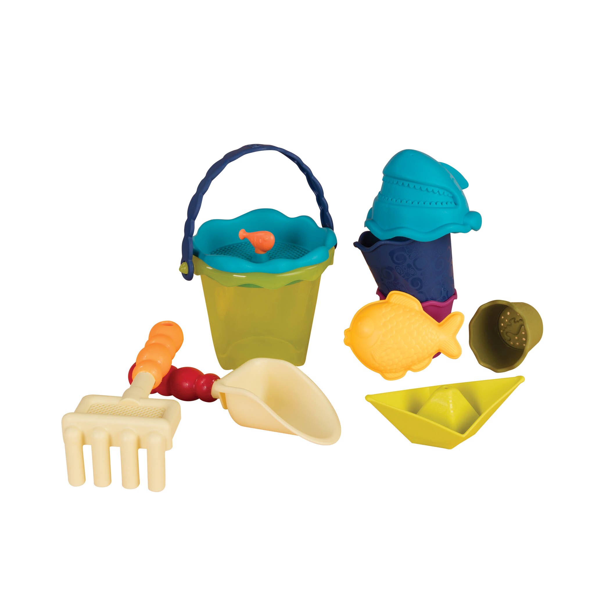 Set vagon playa 11 piezas B Toys 4