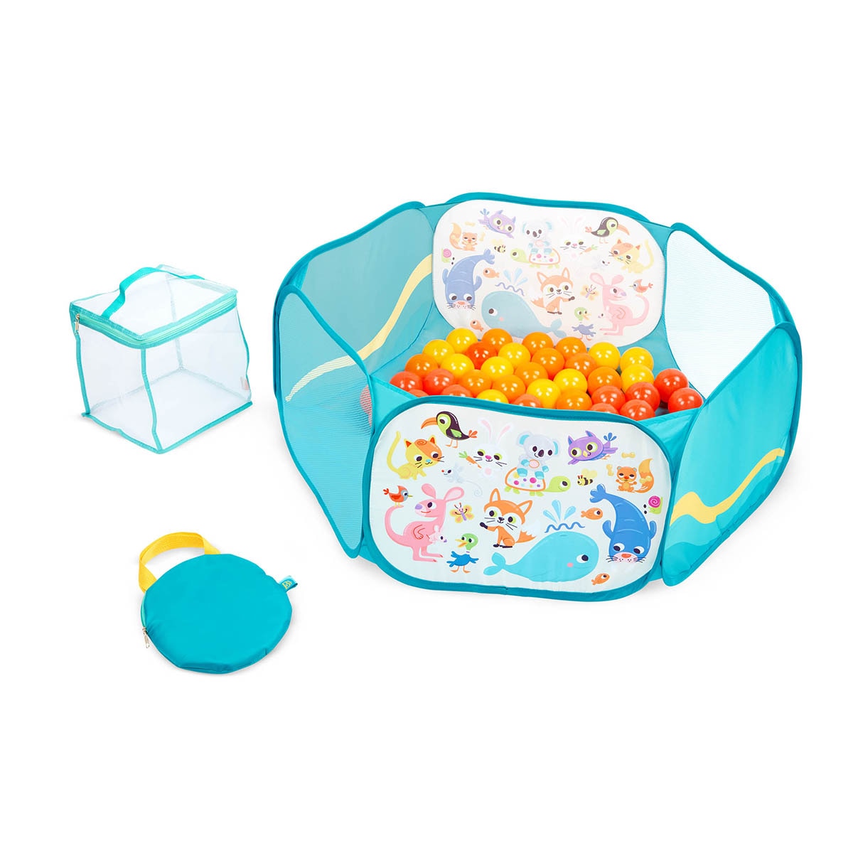 B.TOYS - Piscina plegable con 42 bolas de colores B Toys