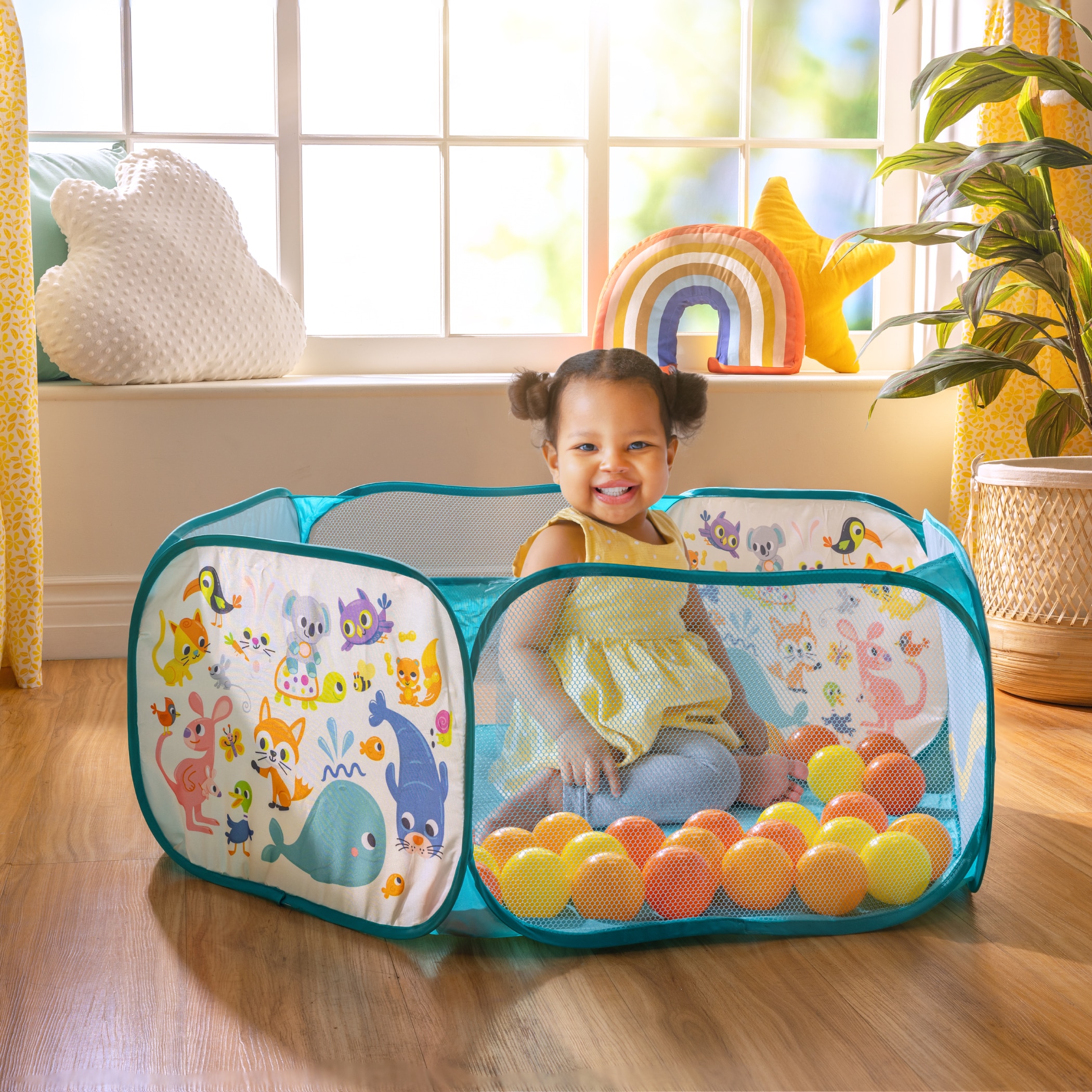 Piscina plegable con 42 bolas de colores B Toys 2
