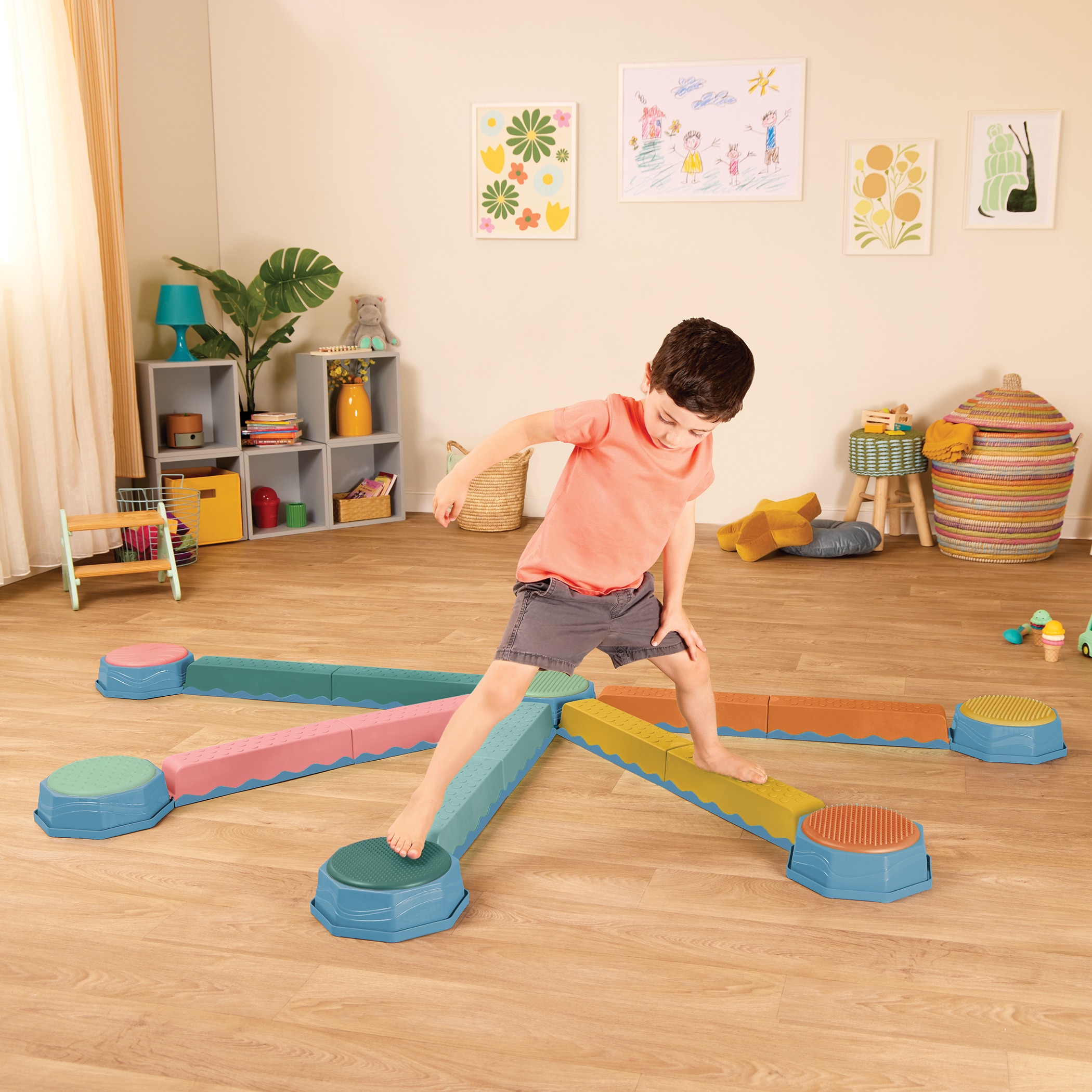 Juego de piedras sensoriales de equilibrio B toys 2