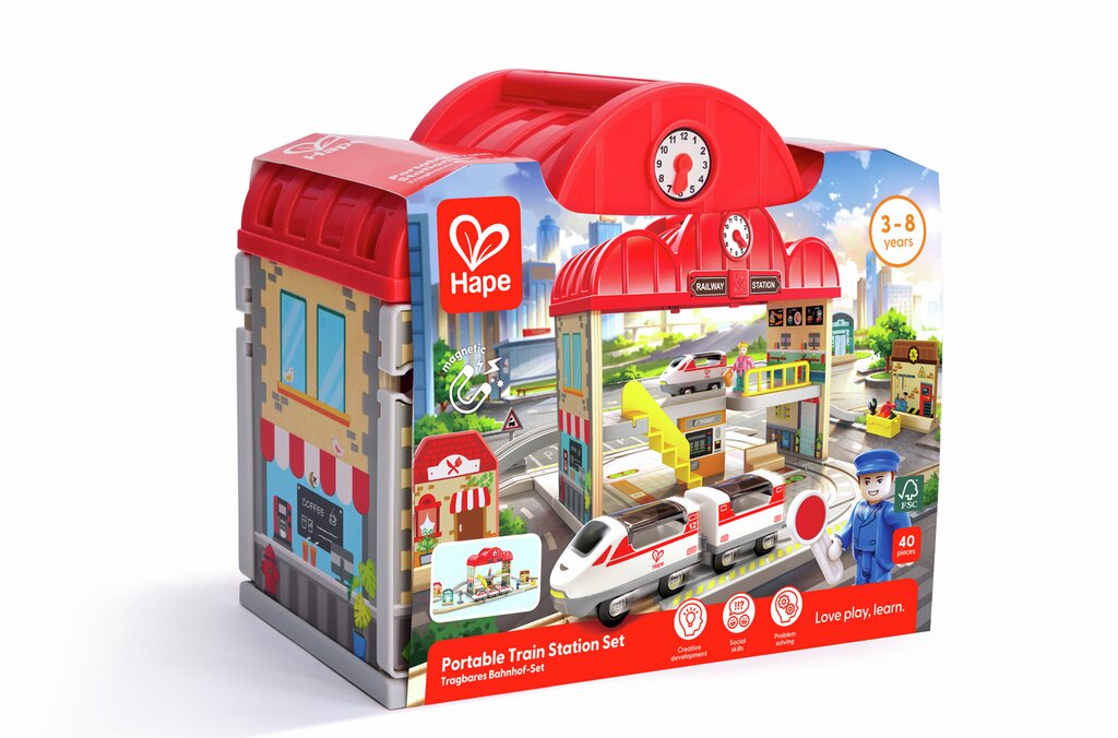 Set de Estación de Tren Portátil Hape 2