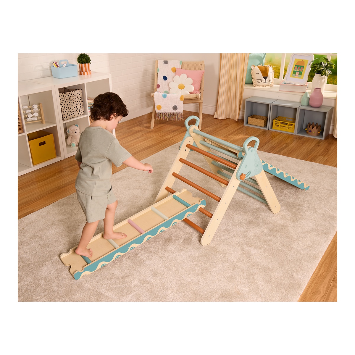 Triangulo de Escalada & Tobogán de Madera B.Toys 11