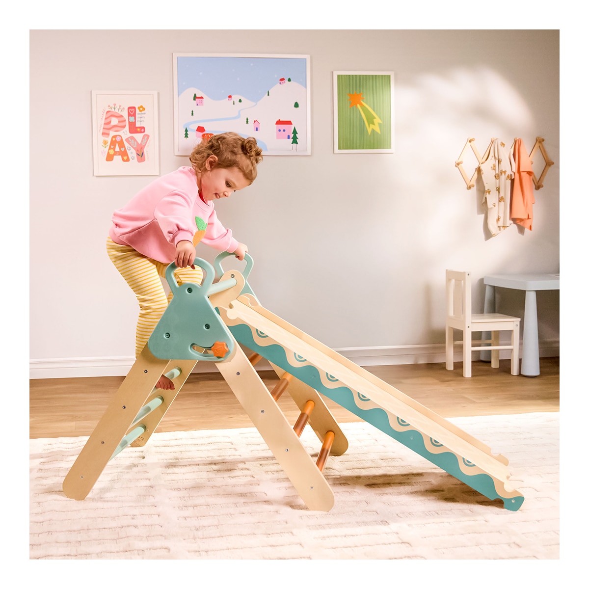 Triangulo de Escalada & Tobogán de Madera B.Toys 12