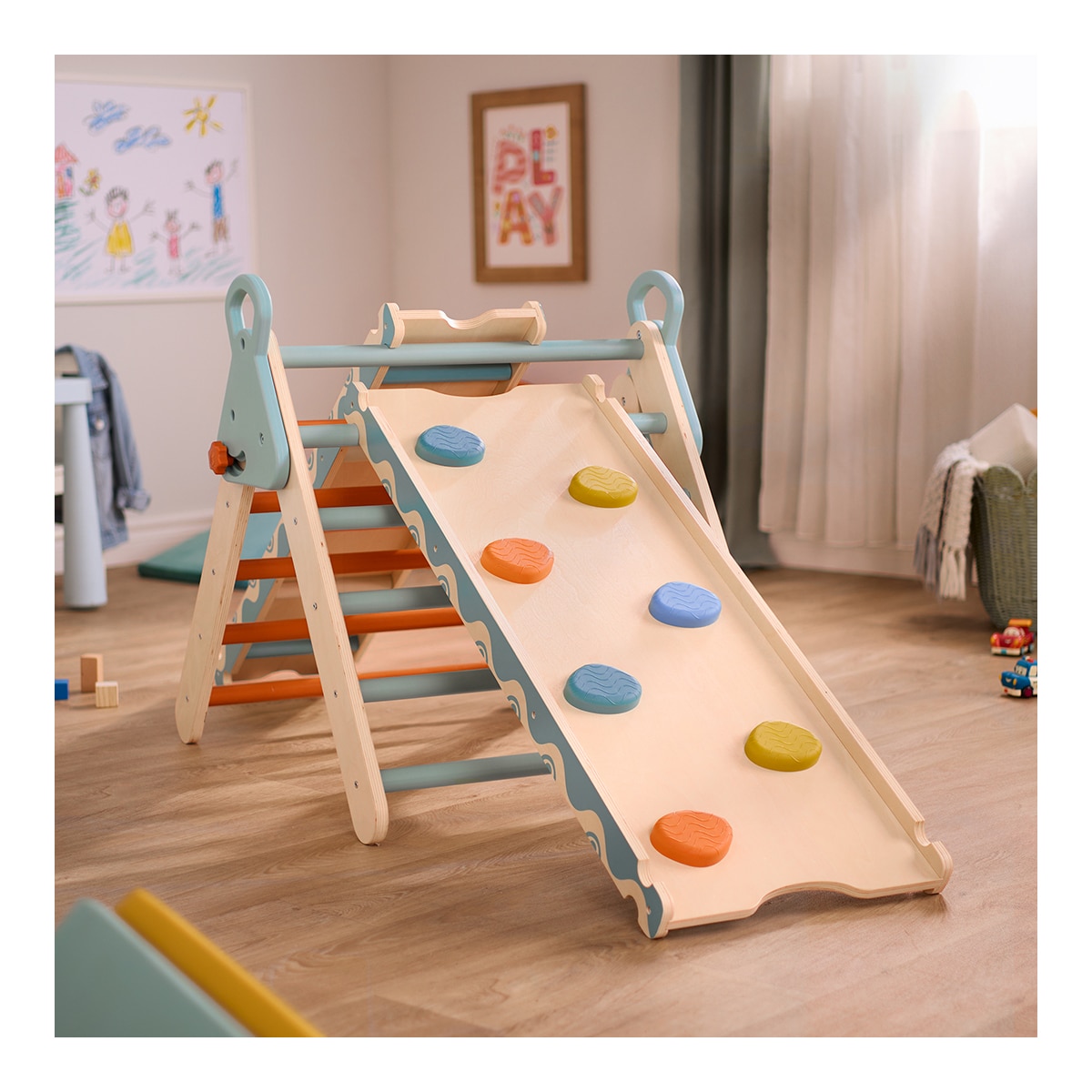 Triangulo de Escalada & Tobogán de Madera B.Toys 14