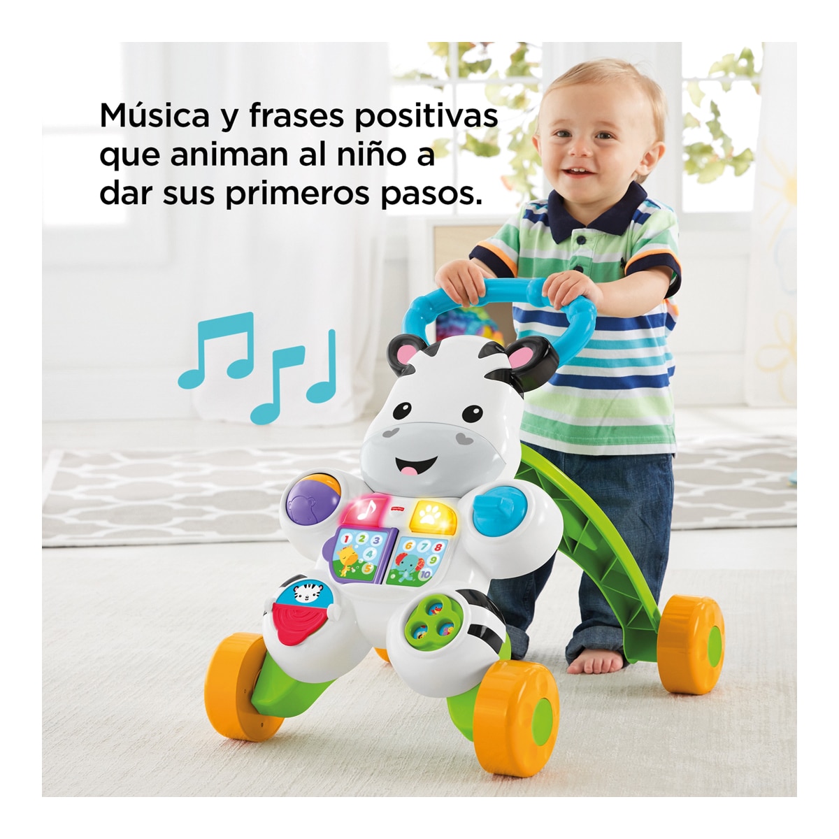 Andador correpasillos bebé Cebra parlanchina primeros paso Fisher-Price 5