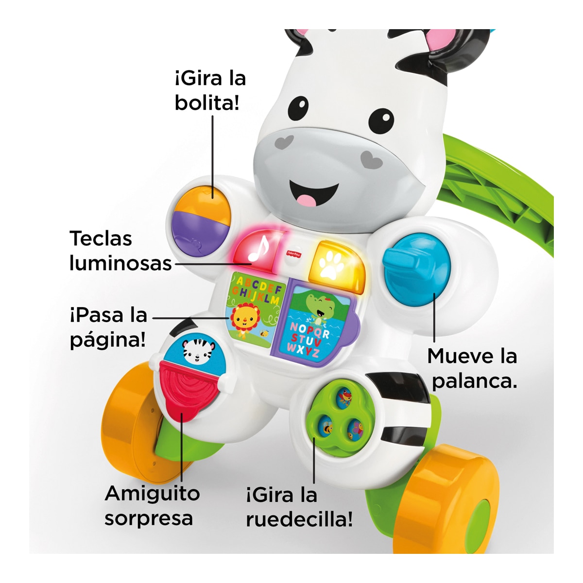 Andador correpasillos bebé Cebra parlanchina primeros paso Fisher-Price 6