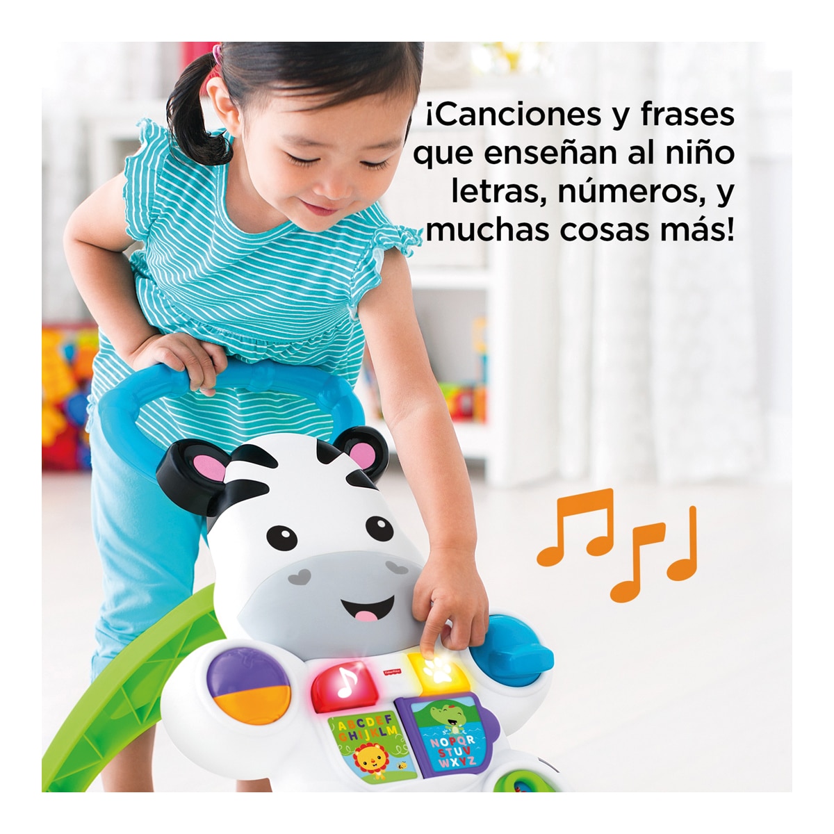 Andador correpasillos bebé Cebra parlanchina primeros paso Fisher-Price 8