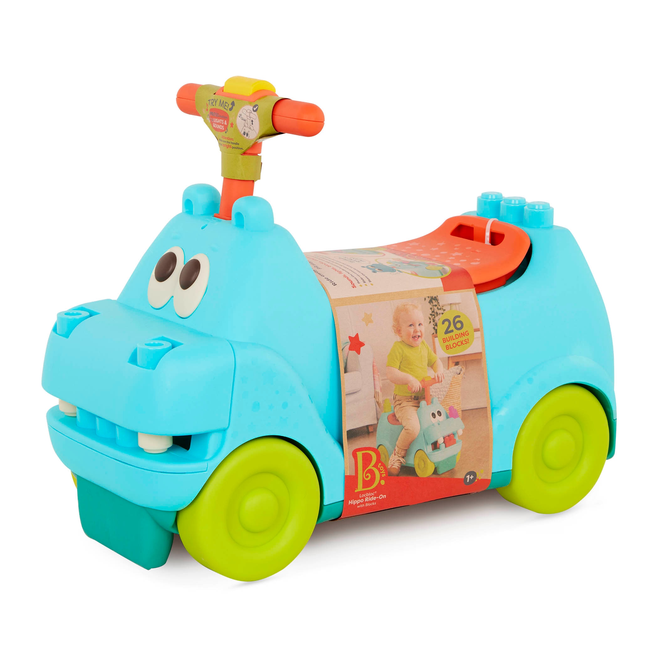Carrinho Hippo com luzes , sons e blocos de construção 2