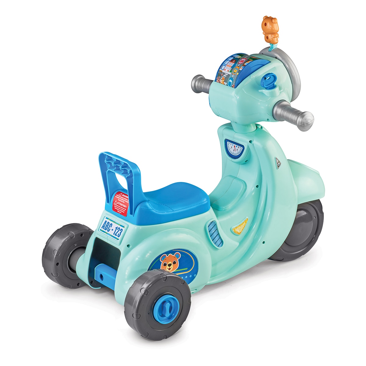 Moto interactiva Mi scooter de paseo 2 en 1 Azul-2