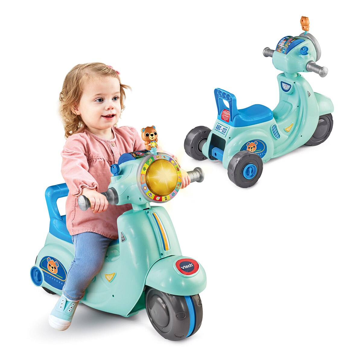 Moto interactiva Mi scooter de paseo 2 en 1 Azul-4