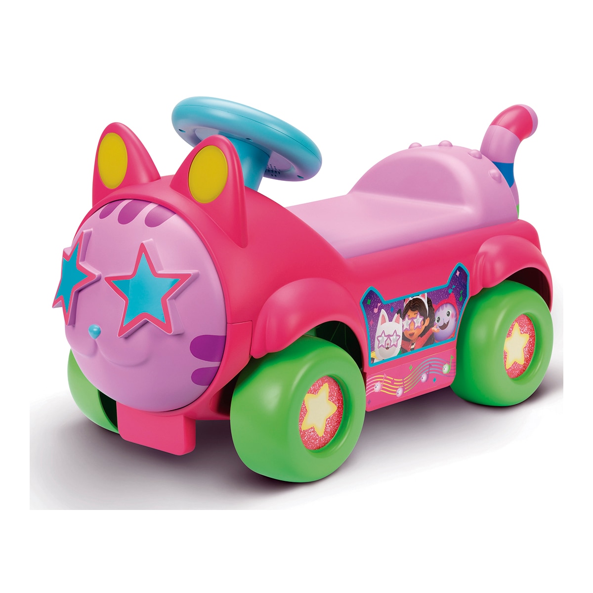 Jakks Pacific – Correpasillos Rock ‘n’ Stack con divertida torre anillos sensoriales Fisher-Price Jakks Pacific.