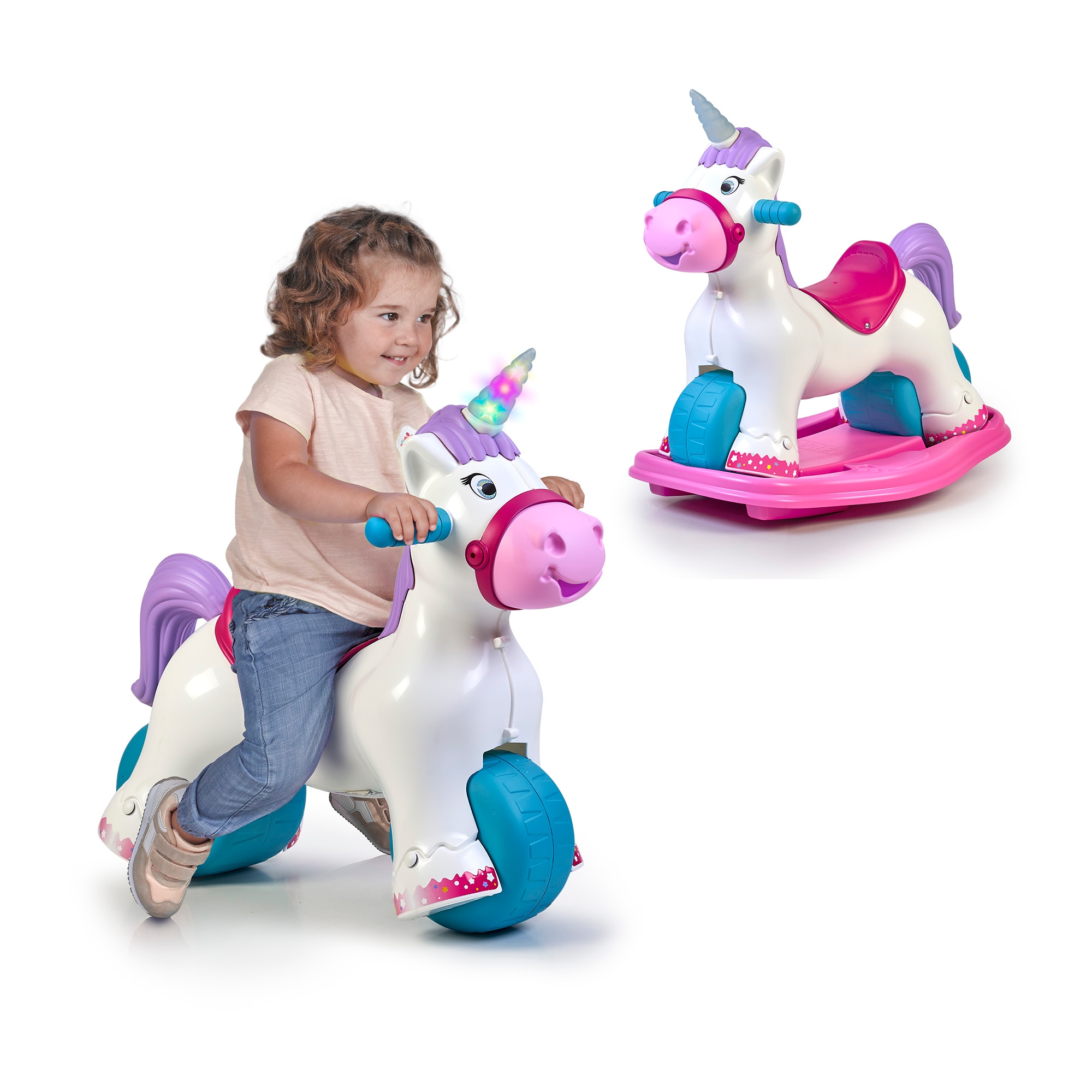 Correpasillo convertible en Balancín Unicornio Feber 2 In 1 3