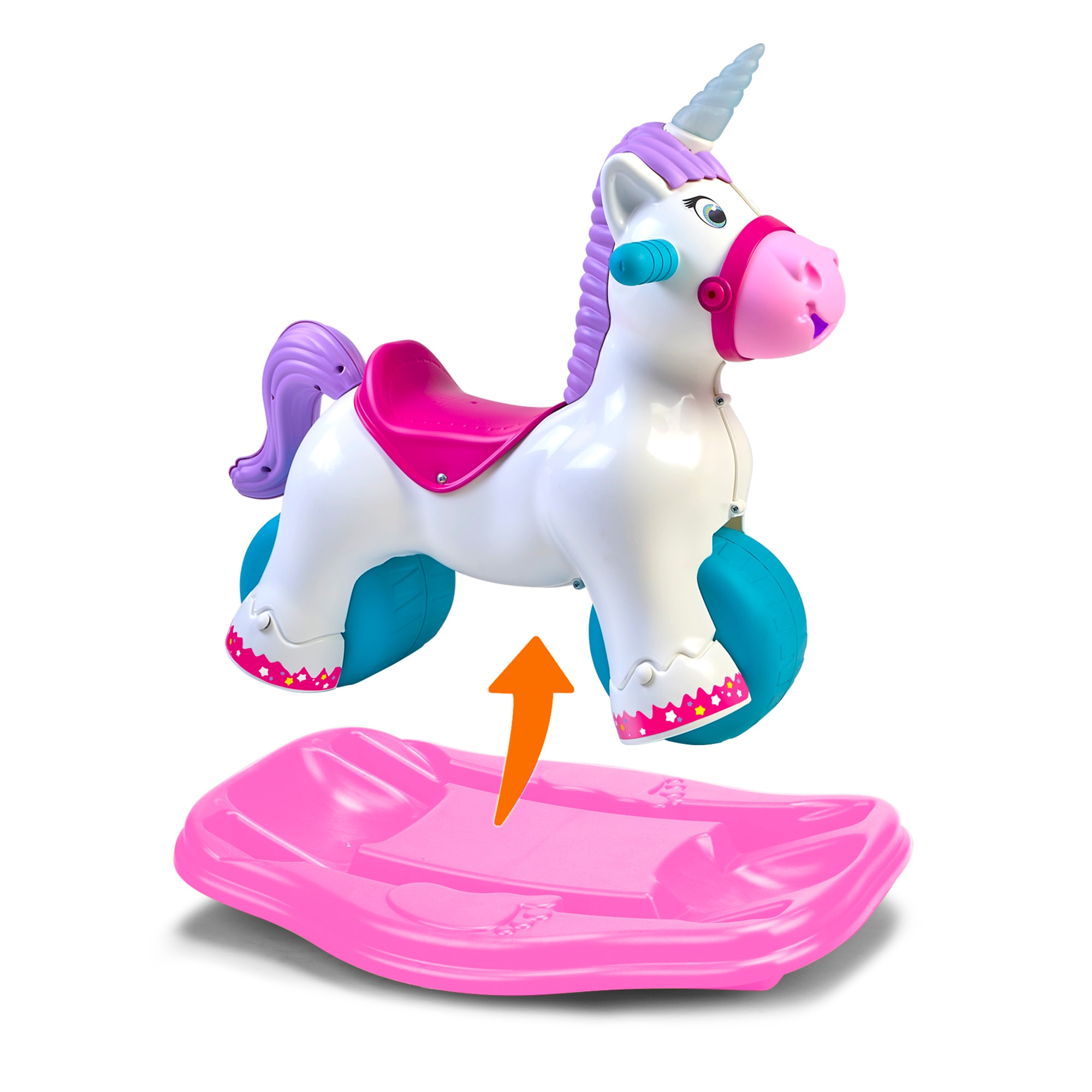 Correpasillo convertible en Balancín Unicornio Feber 2 In 1 4