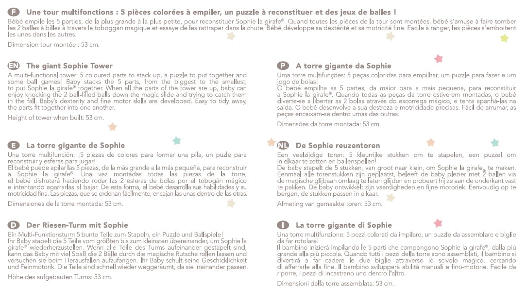Apilable gigante Sophie la girafe 6