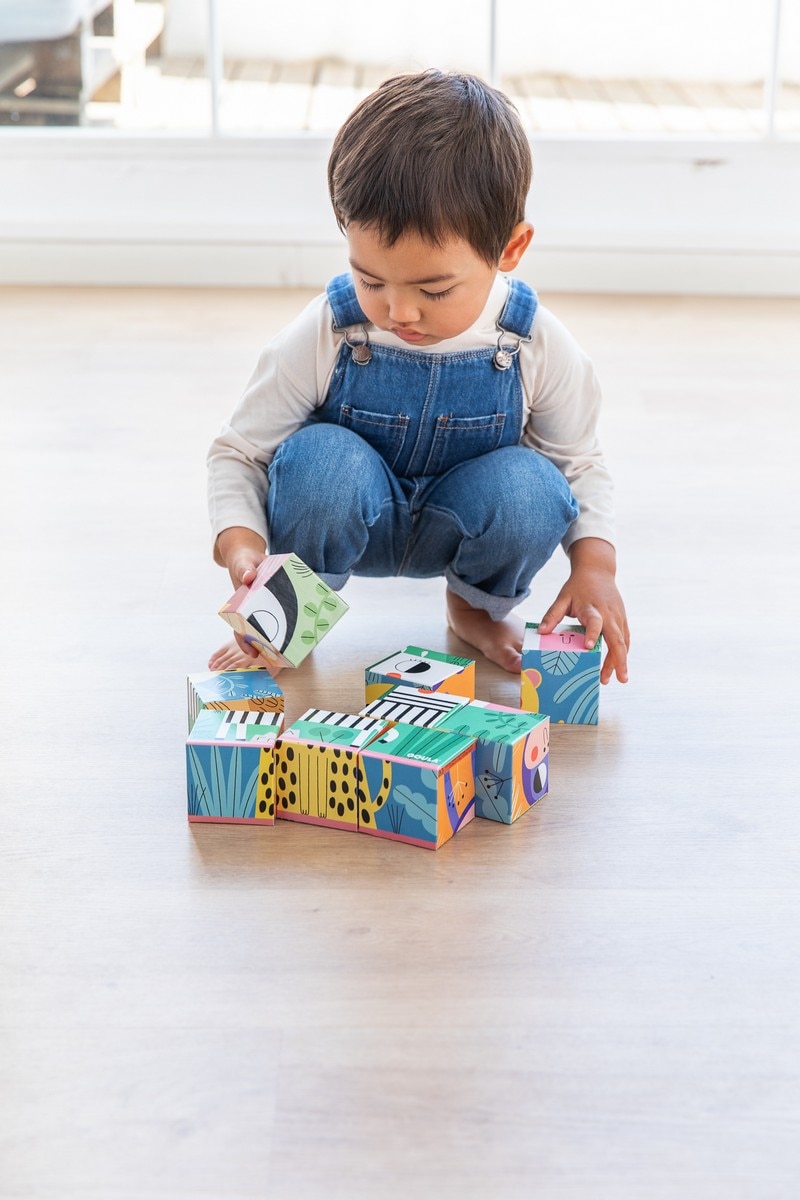 Imagen 0 de Juguete Puzzle cúbico de 9 piezas de animales de la selva Cubic Puzzle Goula