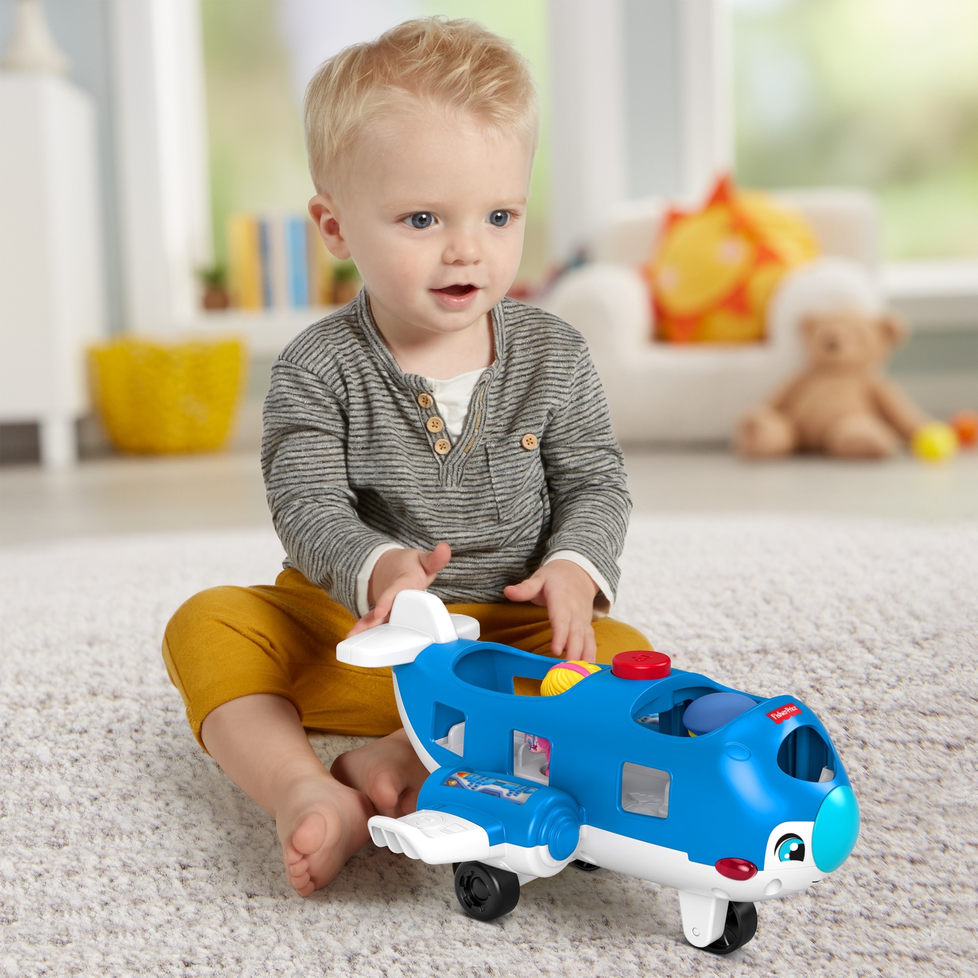 Fisher-Price Little People Avión Viaja Conmigo, juguetes bebés 1 año 4