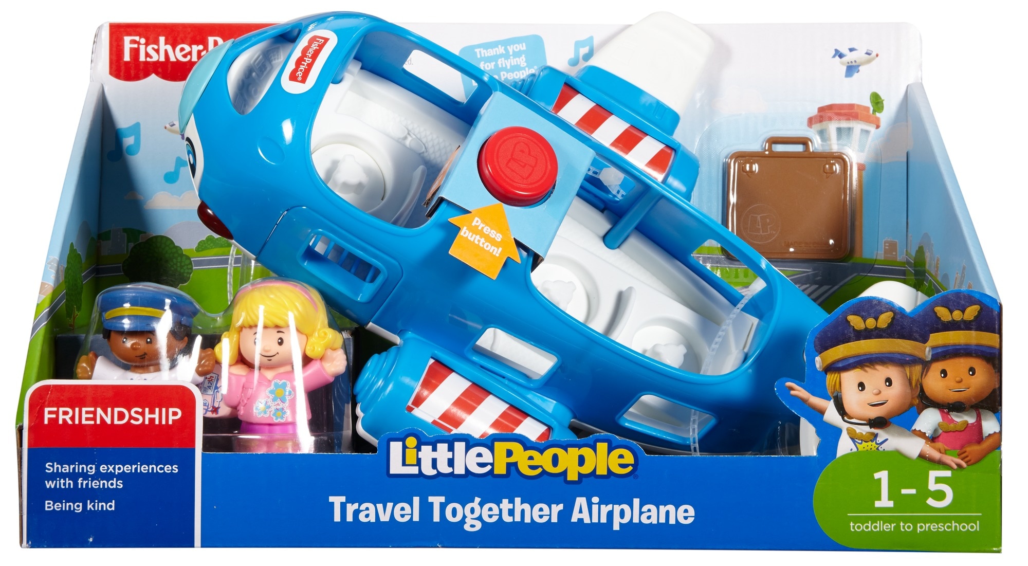 Fisher-Price Little People Avión Viaja Conmigo, juguetes bebés 1 año 6
