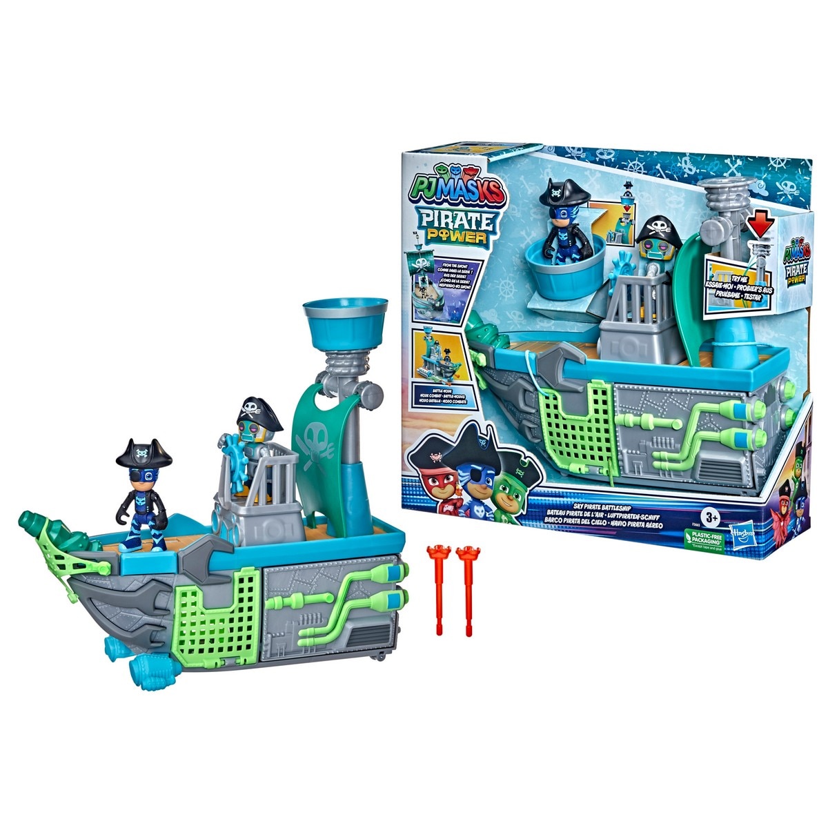 Vehículo Barco Pirata Del Cielo Pj Masks Hasbro 3