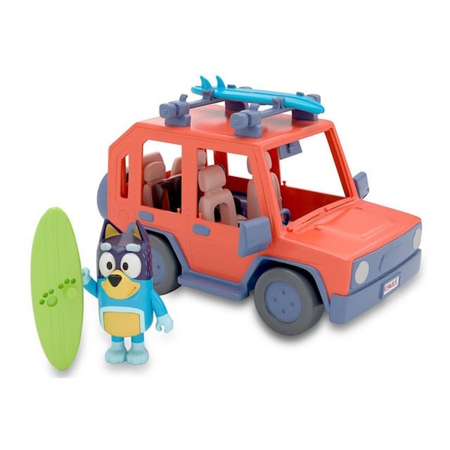 Vehículo de juguete Family Cruiser con figura de Bandit el padre de Bluey