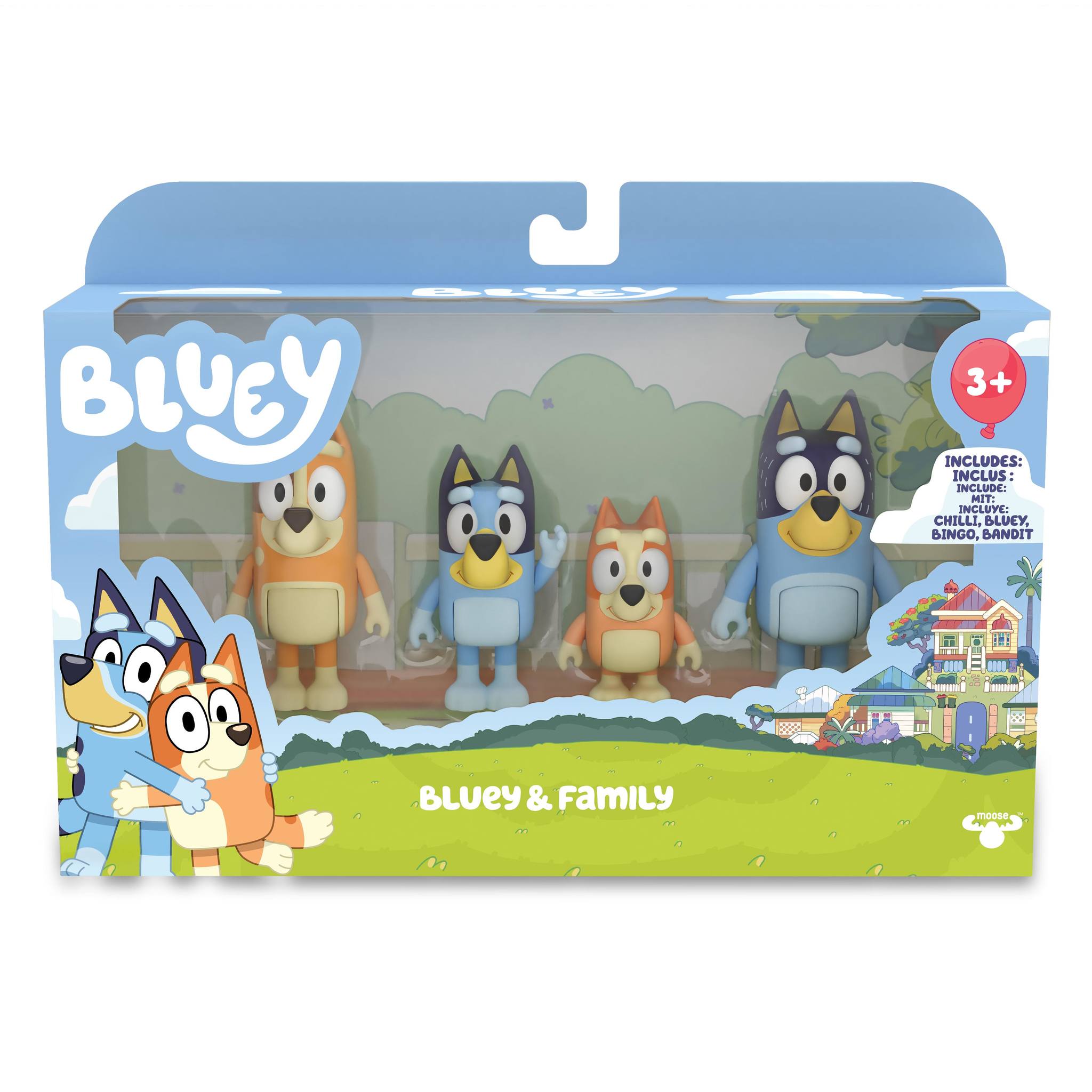 Pack 4 Figuras de Bluey y su familia Family Pack Bluey 2