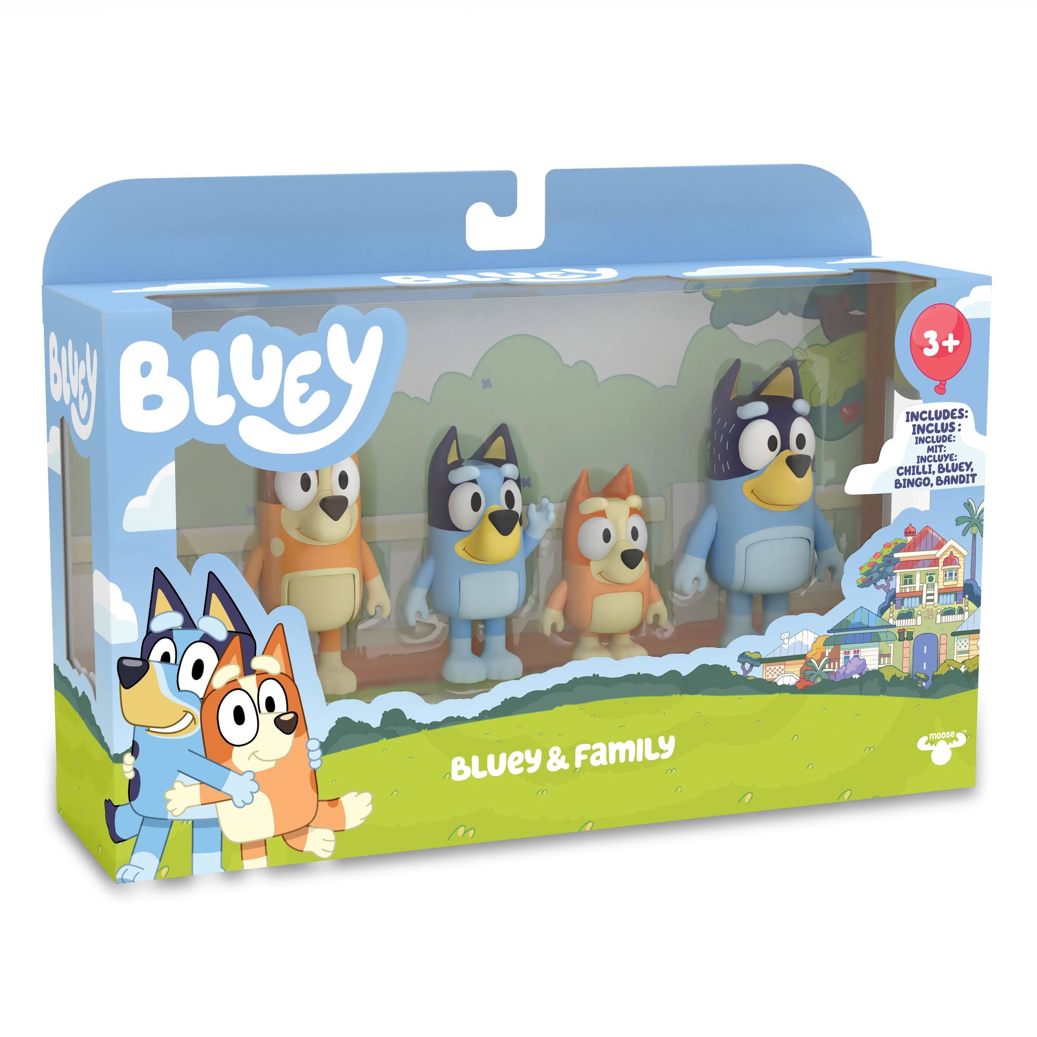 Pack 4 Figuras de Bluey y su familia Family Pack Bluey 3