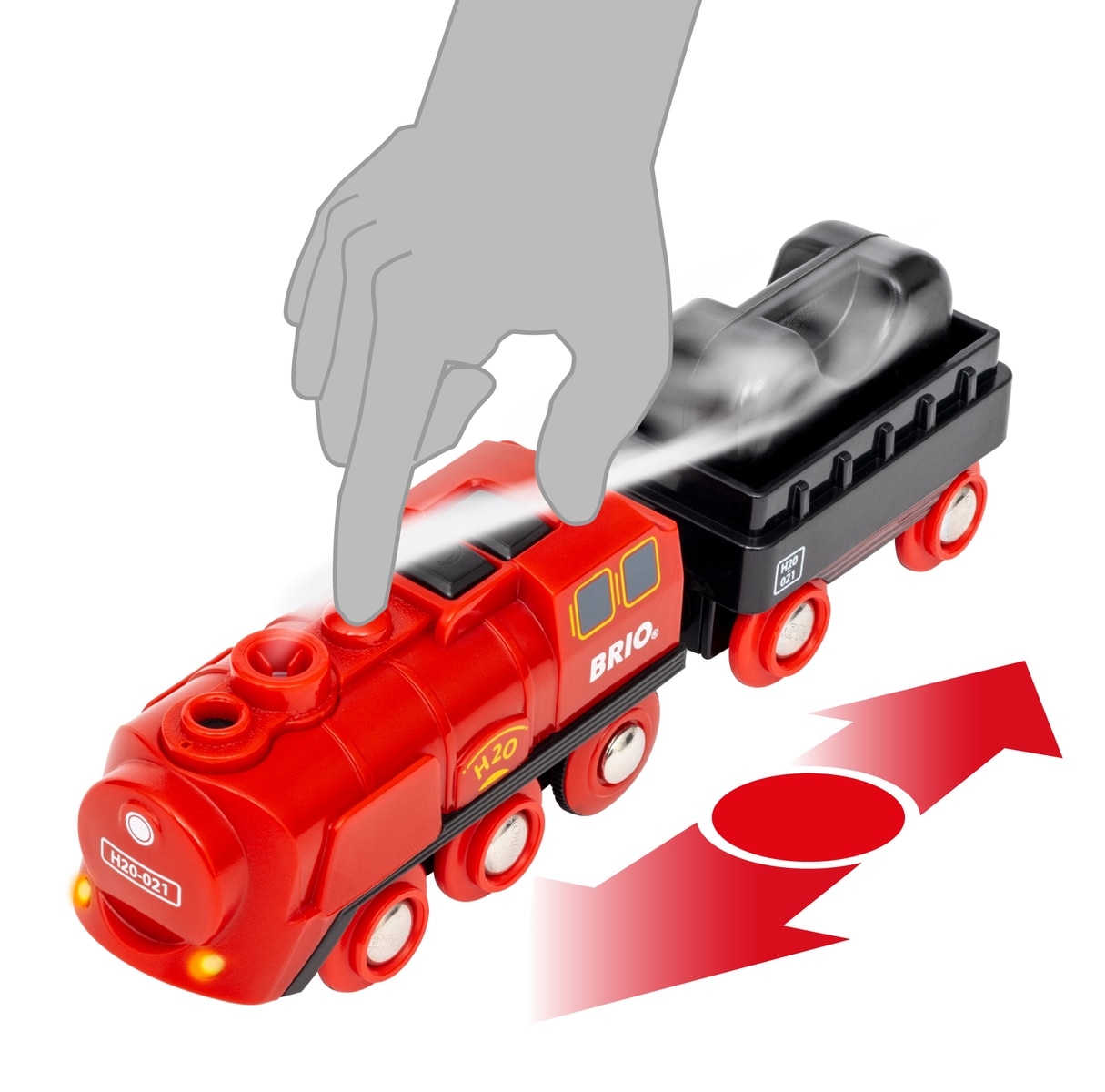 Set ferroviario con tren de vapor Brio 5