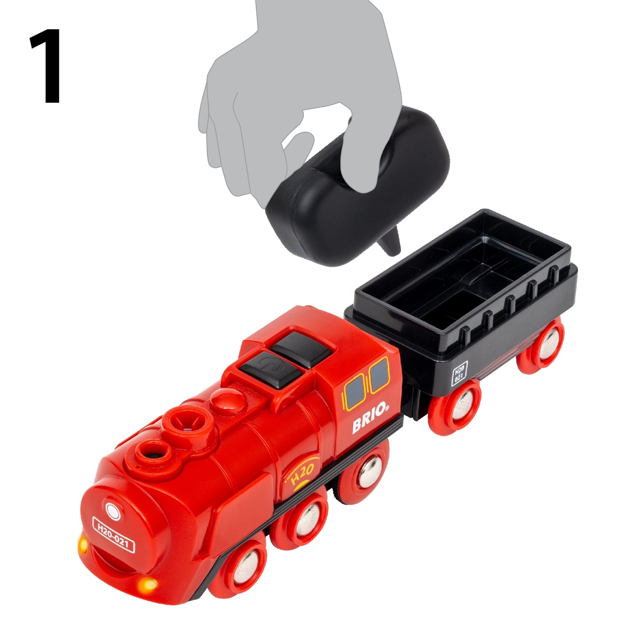 Set ferroviario con tren de vapor Brio 6