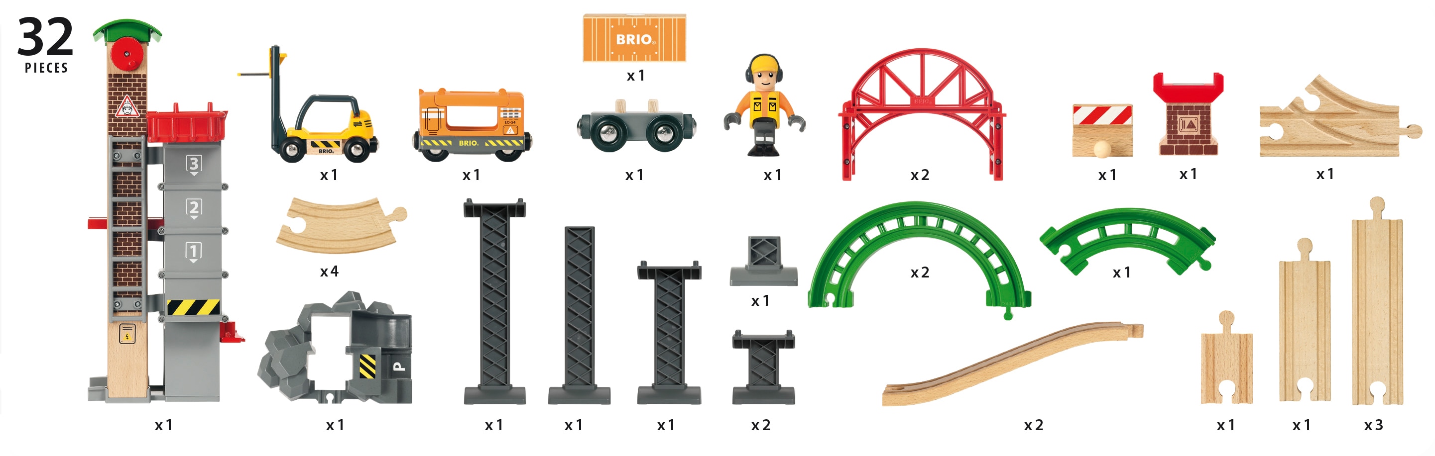 Set almacén con montacargas Brio 3
