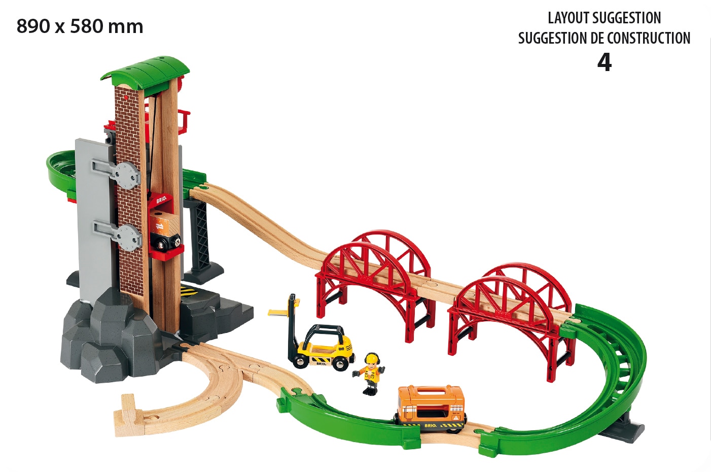 Set almacén con montacargas Brio 7