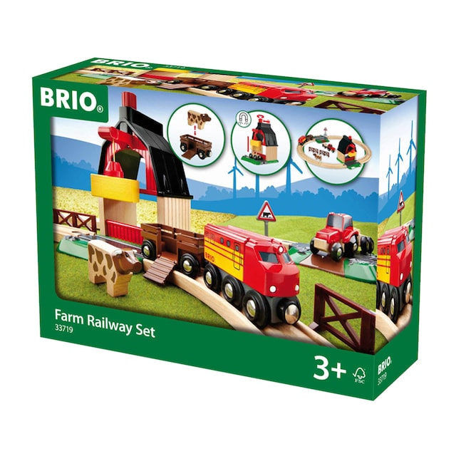 Set circuito de tren con granja Brio