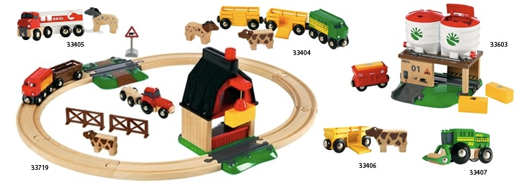 Set circuito de tren con granja Brio 2
