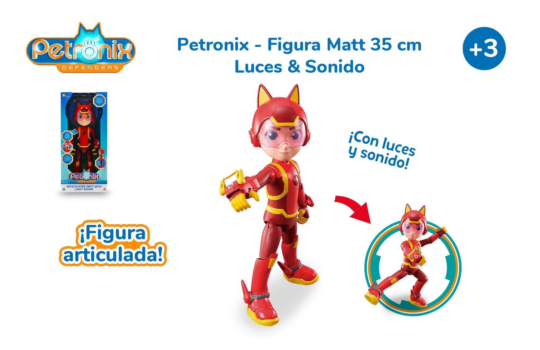Figura Matt 35 cm con Luces y Sonido Petronix 8