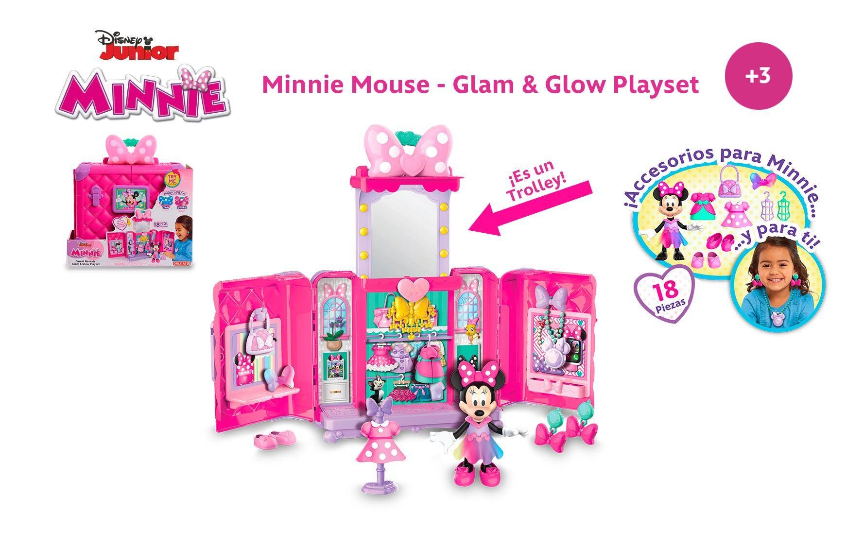 Playset Glam & Glow Minnie Mouse Famosa 9